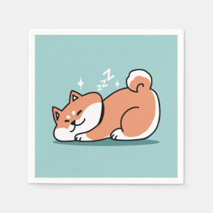 Serviette En Papier Shiba Inu Art : Juste un Shiba Lying Low