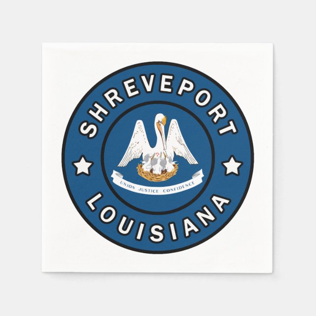 Serviette En Papier Shreveport Louisiane (Devant)