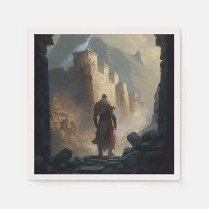 Serviette En Papier Siège de la ville de montagne