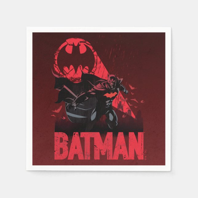 Serviette En Papier Signal Batman Crimson Bat (Devant)