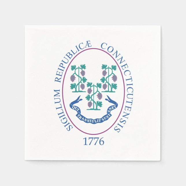 Serviette En Papier Signal Connecticut (Devant)