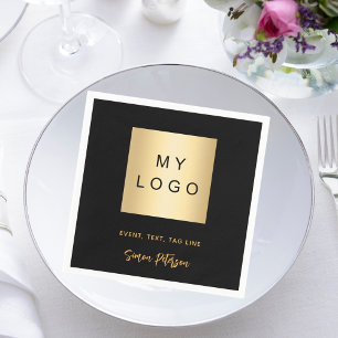 Serviette En Papier Signature du logo commercial de la barre de café n