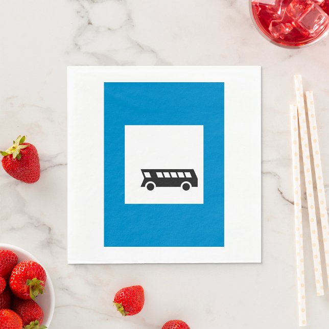 SERVIETTE EN PAPIER SIGNE D'ARRÊT D'ARRÊT DE TRANSPORT PUBLIC (Créateur téléchargé)