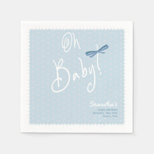 Serviette En Papier Signe de bienvenue pour Baby Shower Bébé en Jean B