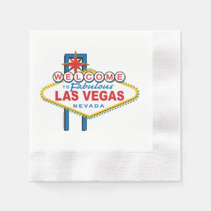 Serviette En Papier SIGNE DE Fabuleux Las Vegas Bienvenue