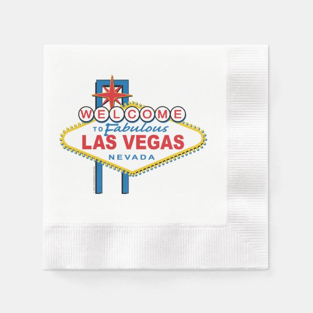 Serviette En Papier SIGNE DE Fabuleux Las Vegas Bienvenue (Devant)
