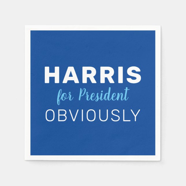 Serviette En Papier Signe Harris pour président de toute évidence 2024 (Devant)