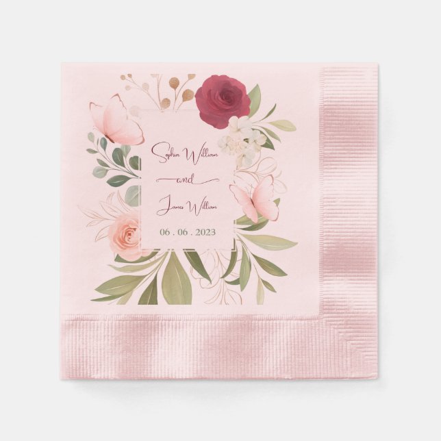 SERVIETTE EN PAPIER SIGNE MARIAGE AKM (Devant)