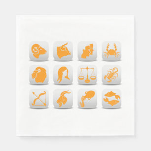 Serviette En Papier Signes zodiaques