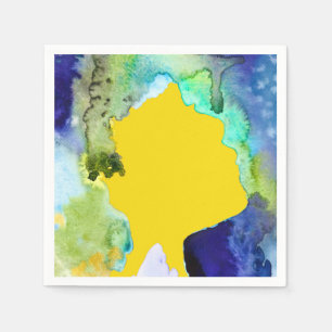 Serviette En Papier Silhouette art abstract watercolor