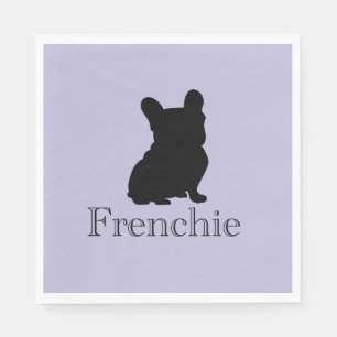 Serviette En Papier silhouette de Frenchie