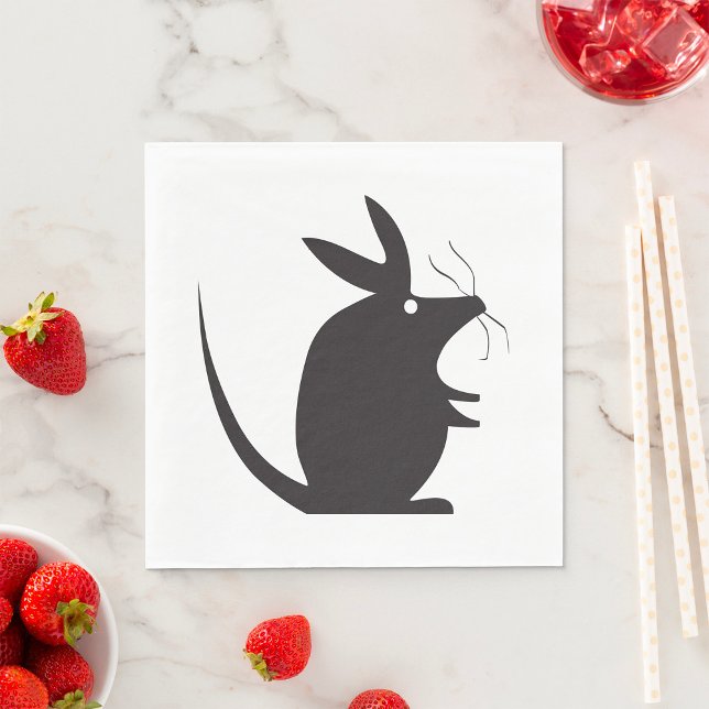 Serviette En Papier Silhouette de la souris (Créateur téléchargé)