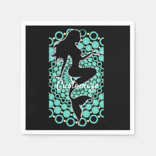Serviette En Papier Silhouette de sirène dans les bulles Thunder_Cove