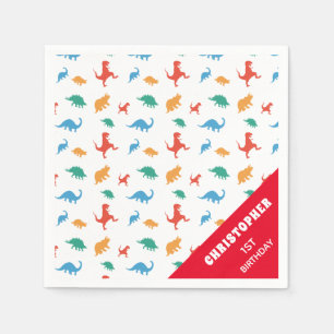 Serviette En Papier Silhouette Dinosaure