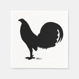 Serviette En Papier Silhouette du coq Gamecock
