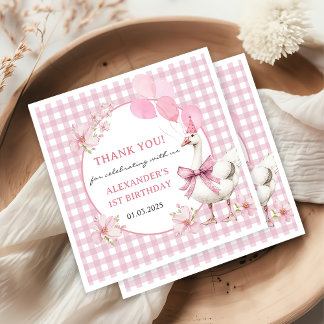 Serviette En Papier Silly Goose 1er anniversaire