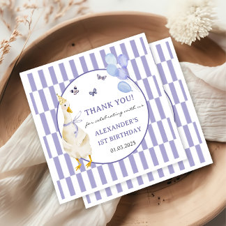 Serviette En Papier Silly Goose 1er anniversaire