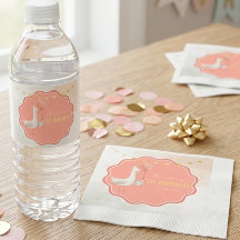 Silly Goose First Birthday Water Bottle Label