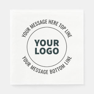Serviette En Papier Simple à remplacer par votre logo ou votre image