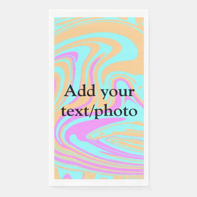 Serviette En Papier Simple acrylique pour marbre ajouter votre nom de  (Devant)