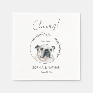 Serviette En Papier Simple anglais Bulldog Mariage Cocktail