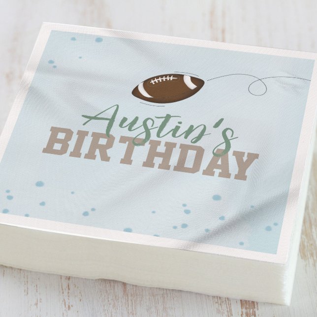 Serviette En Papier Simple Anniversaire Mignonne Sports Football Party (Créateur téléchargé)
