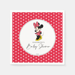 Serviette En Papier Simple Baby shower Minnie Mouse moderne