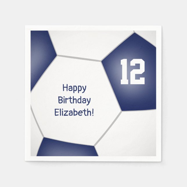 Serviette En Papier simple balle de football filles garçons anniversai (Devant)