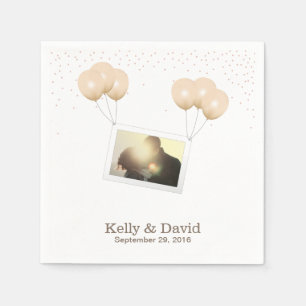 Serviette En Papier Simple Ballotte Photo Chandelier Confetti Mariage