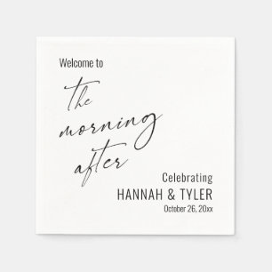 Serviette En Papier Simple Bienvenue au lendemain matin