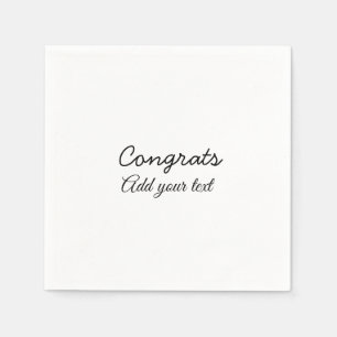 Serviette En Papier Simple congratulation graduation add your