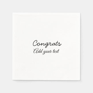Serviette En Papier Simple congratulation graduation add your