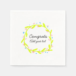 Serviette En Papier Simple congratulation graduation add your