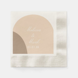 Serviette En Papier Simple Double Arche Forme de la Terre Monogramme