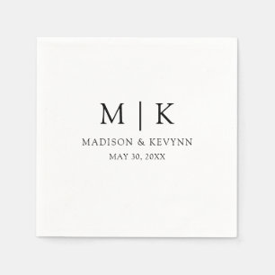 Serviette En Papier Simple et Chic   Serviettes de mariage