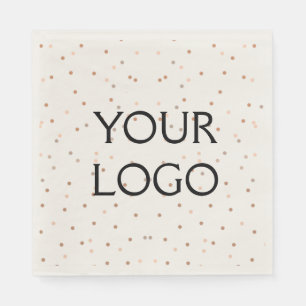 Serviette En Papier simple et minimal ajoutez votre logo/votre design 