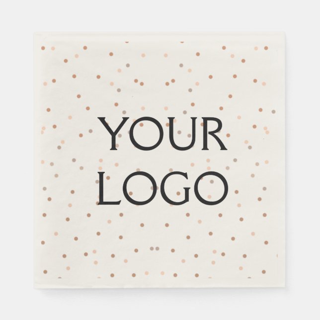 Serviette En Papier simple et minimal ajoutez votre logo/votre design  (Devant)