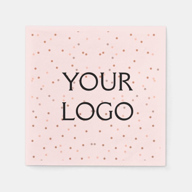 Serviette En Papier simple et minimal ajoutez votre logo/votre design  (Devant)