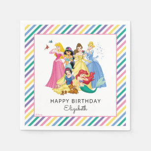 Serviette En Papier Simple et moderne Disney Princess Anniversaire