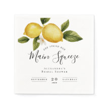 Simple Italia Lemon Calligraphie Baby Shower Maria