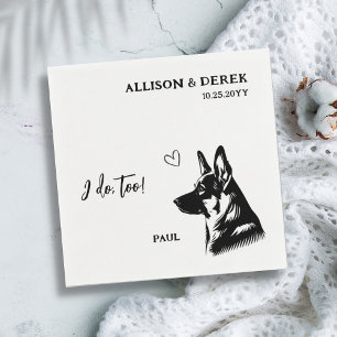 Serviette En Papier Simple je fais trop chien berger allemand Mariage