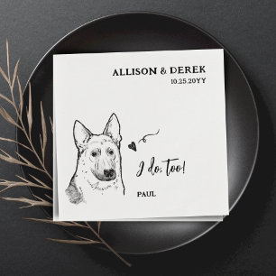 Serviette En Papier Simple je fais trop chien berger allemand Mariage