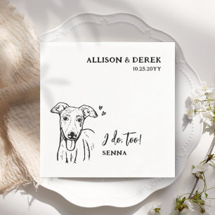 Serviette En Papier Simple je fais trop Chien Whippet Mariage de dessi