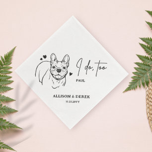 Serviette En Papier Simple je fais trop de chien Français Bulldog Dess