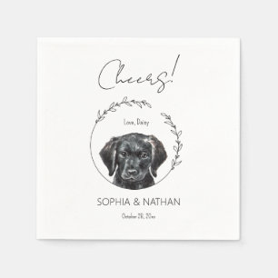 Serviette En Papier Simple Labrador Retriever Mariage Cocktail