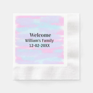 Serviette En Papier simple logo monogramme minimal accueil personnalis