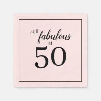 Serviette En Papier Simple mais fabuleux à Cinquante Anniversaire Napk