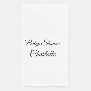 Serviette En Papier SIMPLE MINIMAL.CUTIE ADD NAME BABY baby shower Thr