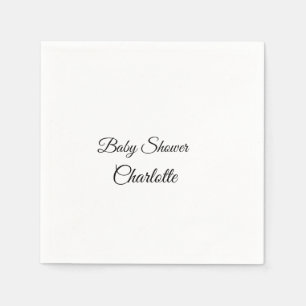 Serviette En Papier SIMPLE MINIMAL.CUTIE ADD NAME BABY baby shower Thr