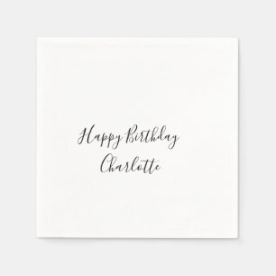 Serviette En Papier SIMPLE MINIMAL.CUTIE AJOUTEZ NOM BÉBÉ joyeux anniv
